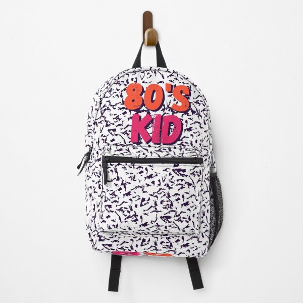 Item preview, 80s kid Bold text typography : Fun, motivational and inspirational quotes with bright colorful minimalist rad pop art in orange pink 1980s retro hipster style Memphis animal pattern background designed and sold by Inside Head.