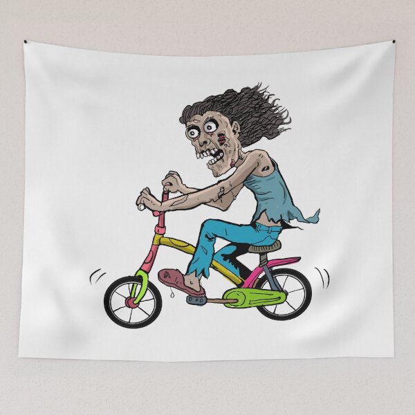 Item preview, zombie bicycle zombie on a bicycle  designed and sold by toastygoat.