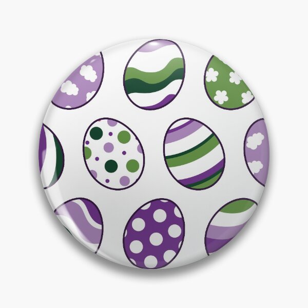 Item preview, Egg Pattern | Purple Green | Stripes Clouds Flowers Dots | White designed and sold by Wintre2.