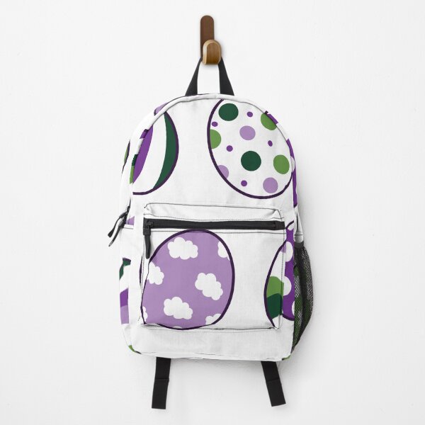 Item preview, Egg Pattern | Purple Green | Stripes Clouds Flowers Dots | White designed and sold by Wintre2.