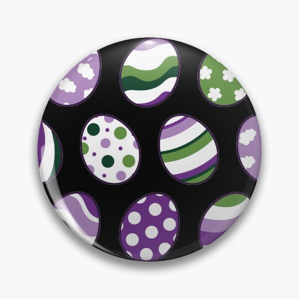 Item preview, Egg Pattern | Purple Green | Stripes Clouds Flowers Dots | Black designed and sold by Wintre2.