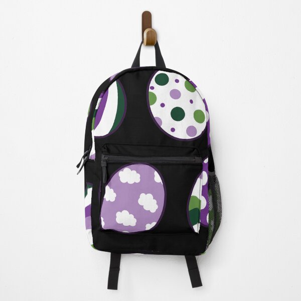 Item preview, Egg Pattern | Purple Green | Stripes Clouds Flowers Dots | Black designed and sold by Wintre2.