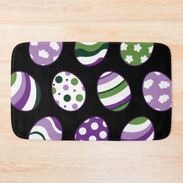 Item preview, Egg Pattern | Purple Green | Stripes Clouds Flowers Dots | Black designed and sold by Wintre2.