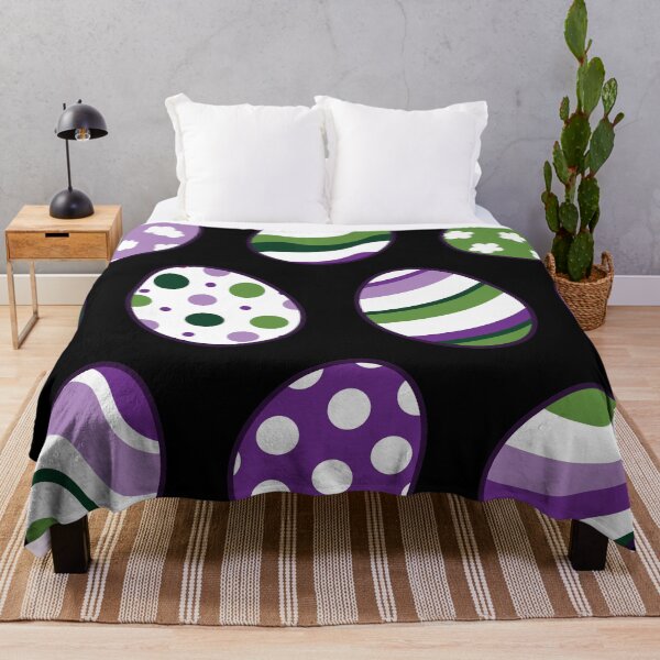 Item preview, Egg Pattern | Purple Green | Stripes Clouds Flowers Dots | Black designed and sold by Wintre2.