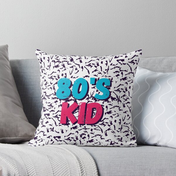 Item preview, 80s kid Bold text typography : Fun, motivational and inspirational quotes with bright colorful minimalist rad pop art in blue pink 1980s retro hipster style Memphis animal pattern background designed and sold by Inside Head.