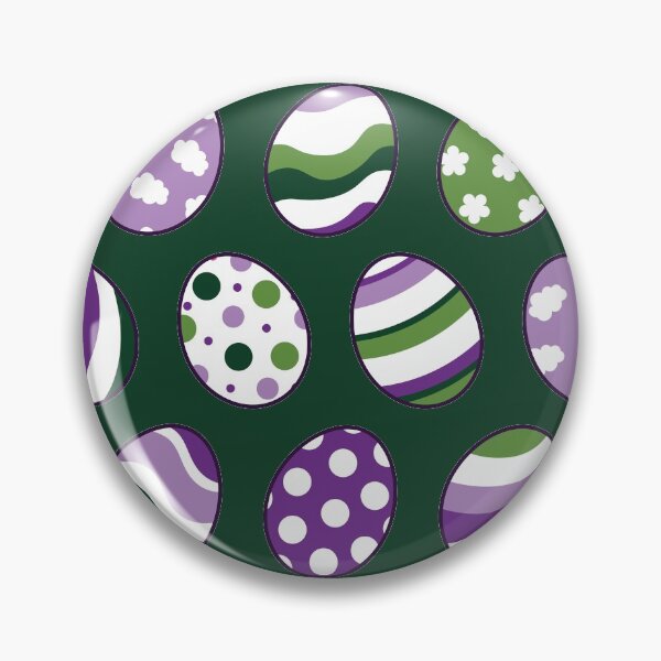 Item preview, Egg Pattern | Purple Green | Stripes Clouds Flowers Dots | Dark Green designed and sold by Wintre2.