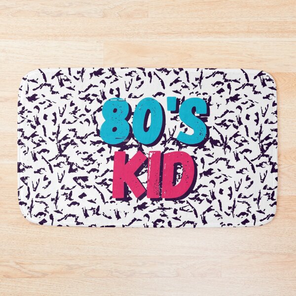 Item preview, 80s kid Bold text typography : Fun, motivational and inspirational quotes with bright colorful minimalist rad pop art in blue pink 1980s retro hipster style Memphis animal pattern background designed and sold by Inside Head.