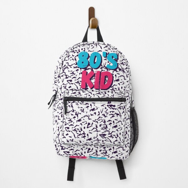 Item preview, 80s kid Bold text typography : Fun, motivational and inspirational quotes with bright colorful minimalist rad pop art in blue pink 1980s retro hipster style Memphis animal pattern background designed and sold by Inside Head.