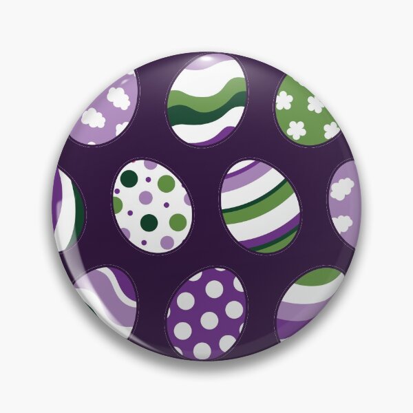 Item preview, Egg Pattern | Purple Green | Stripes Clouds Flowers Dots | Dark Purple designed and sold by Wintre2.