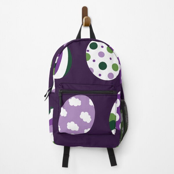 Item preview, Egg Pattern | Purple Green | Stripes Clouds Flowers Dots | Dark Purple designed and sold by Wintre2.