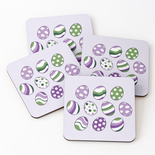 Item preview, Egg Pattern | Purple Green | Stripes Clouds Flowers Dots | Light Purple designed and sold by Wintre2.