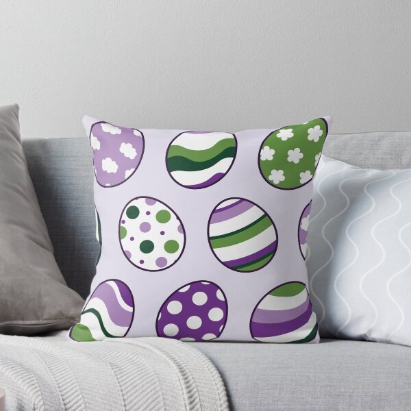 Item preview, Egg Pattern | Purple Green | Stripes Clouds Flowers Dots | Light Purple designed and sold by Wintre2.