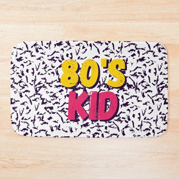 Item preview, 80s kid Bold text typography : Fun, motivational and inspirational quotes with bright colorful minimalist rad pop art in yellow pink 1980s retro hipster style Memphis animal pattern background designed and sold by Inside Head.