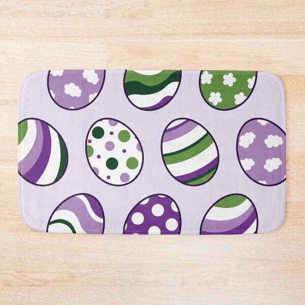 Item preview, Egg Pattern | Purple Green | Stripes Clouds Flowers Dots | Light Purple designed and sold by Wintre2.
