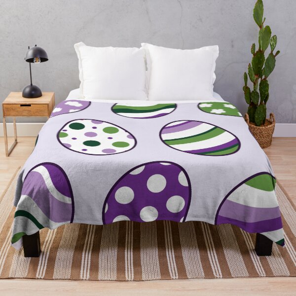 Item preview, Egg Pattern | Purple Green | Stripes Clouds Flowers Dots | Light Purple designed and sold by Wintre2.
