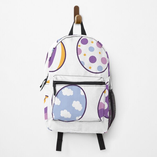 Item preview, Egg Pattern | Purple Orange | Stripes Clouds Flowers Dots | White designed and sold by Wintre2.