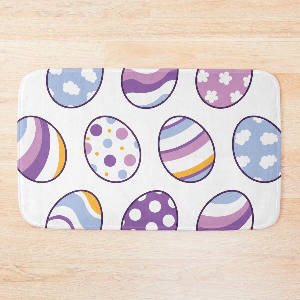 Item preview, Egg Pattern | Purple Orange | Stripes Clouds Flowers Dots | White designed and sold by Wintre2.