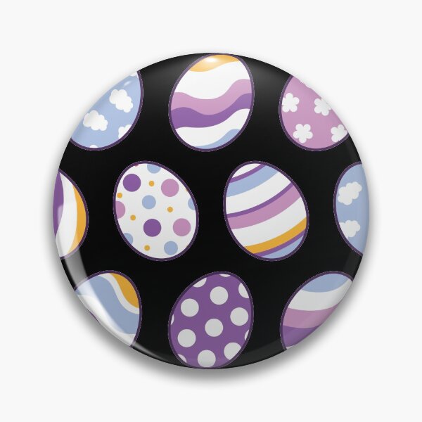 Item preview, Egg Pattern | Purple Orange | Stripes Clouds Flowers Dots | Black designed and sold by Wintre2.