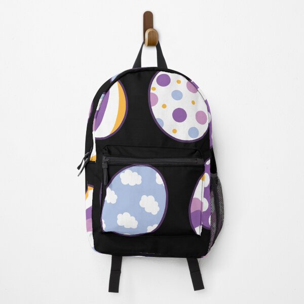 Item preview, Egg Pattern | Purple Orange | Stripes Clouds Flowers Dots | Black designed and sold by Wintre2.