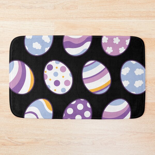 Item preview, Egg Pattern | Purple Orange | Stripes Clouds Flowers Dots | Black designed and sold by Wintre2.