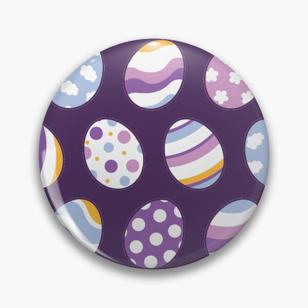 Item preview, Egg Pattern | Purple Orange | Stripes Clouds Flowers Dots | Dark Purple designed and sold by Wintre2.
