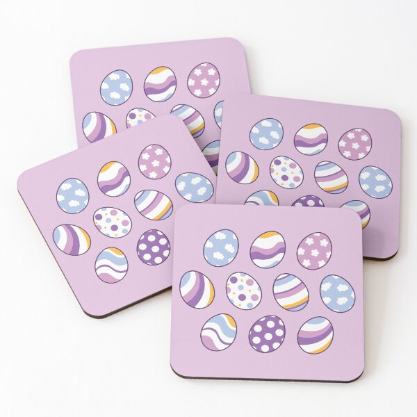 Item preview, Egg Pattern | Purple Orange | Stripes Clouds Flowers Dots | Light Purple designed and sold by Wintre2.