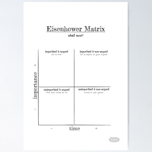 Item preview, Minimalist Sketch Style Eisenhower Matrix Design for Efficient Task Management designed and sold by iliaca.