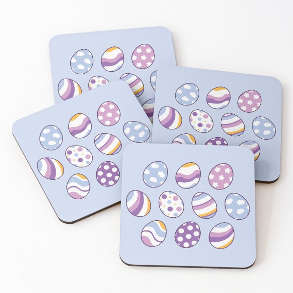 Item preview, Egg Pattern | Purple Orange | Stripes Clouds Flowers Dots | Light designed and sold by Wintre2.