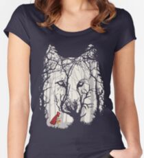 Little Red Woods Run Women's Fitted Scoop T-Shirt