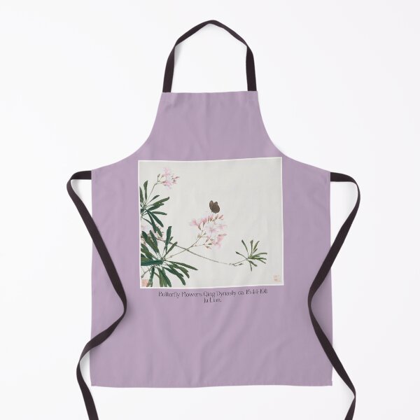 Item preview, Butterfly Flowers Qing Dynasty Watercolor Painting Ju Lian Design designed and sold by EarthArtDesigns.