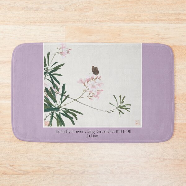 Item preview, Butterfly Flowers Qing Dynasty Watercolor Painting Ju Lian Design designed and sold by EarthArtDesigns.