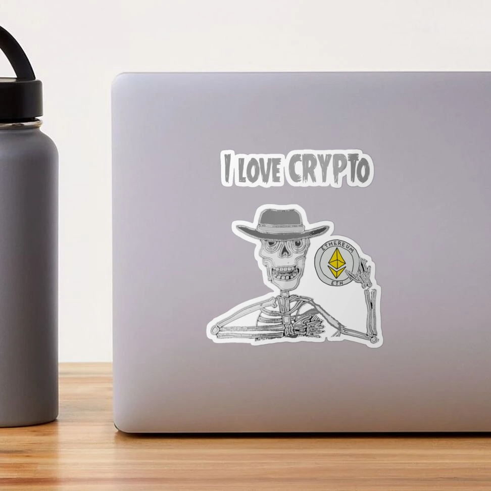 Funny Skeleton I love Crypto Pun Ethereum