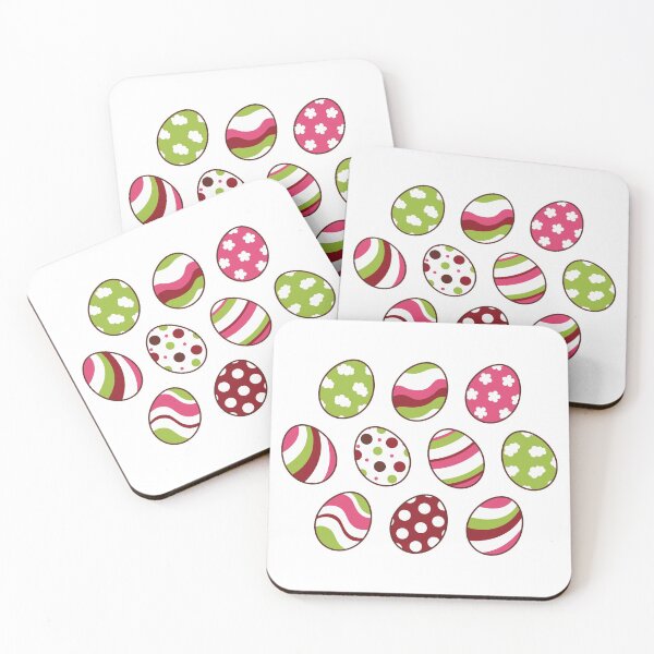 Item preview, Egg Pattern | Pink Green | Stripes Clouds Flowers Dots | White designed and sold by Wintre2.