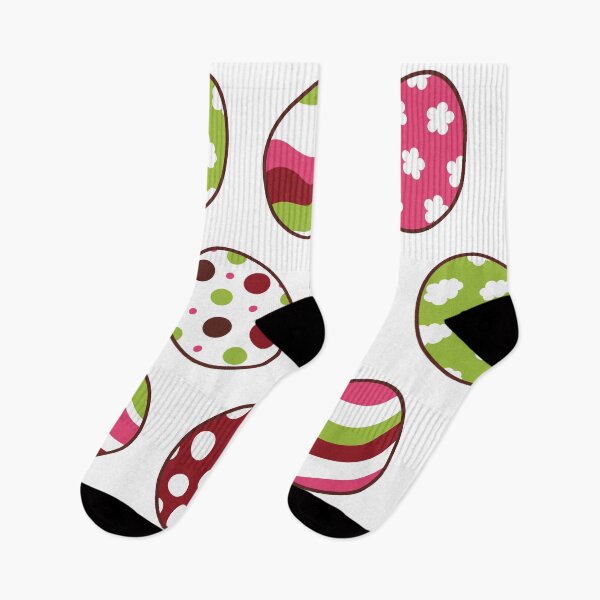 Item preview, Egg Pattern | Pink Green | Stripes Clouds Flowers Dots | White designed and sold by Wintre2.