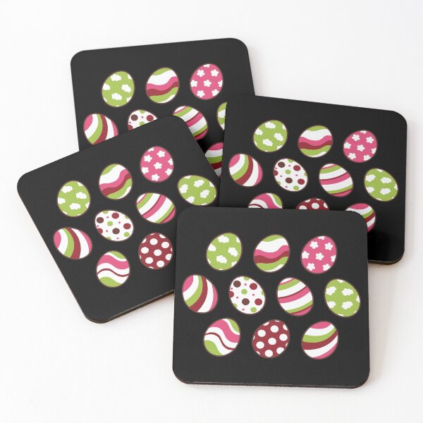 Item preview, Egg Pattern | Pink Green | Stripes Clouds Flowers Dots | Black designed and sold by Wintre2.