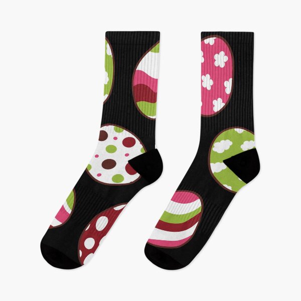 Item preview, Egg Pattern | Pink Green | Stripes Clouds Flowers Dots | Black designed and sold by Wintre2.