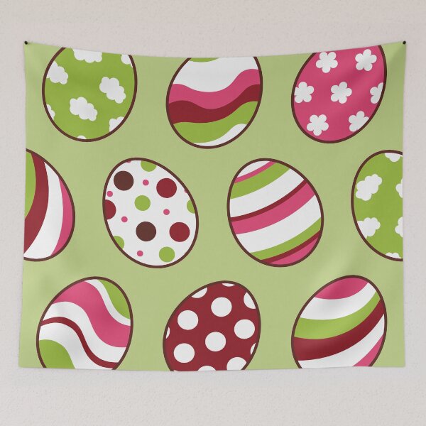 Item preview, Egg Pattern | Pink Green | Stripes Clouds Flowers Dots | Light Green designed and sold by Wintre2.