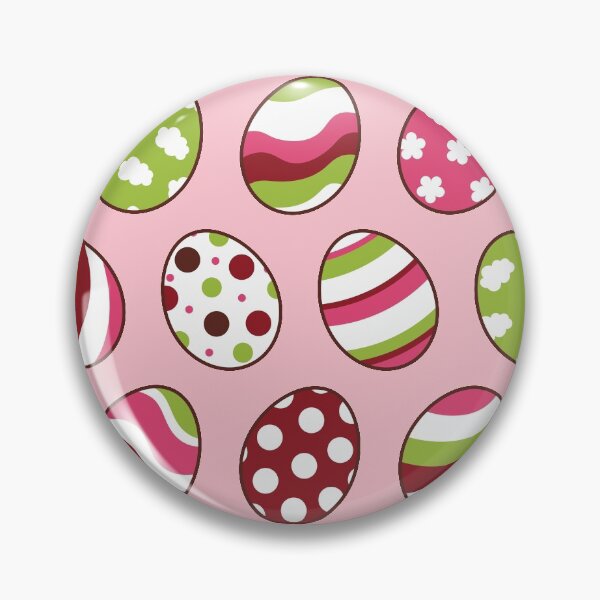 Item preview, Egg Pattern | Pink Green | Stripes Clouds Flowers Dots | Soft Pink designed and sold by Wintre2.