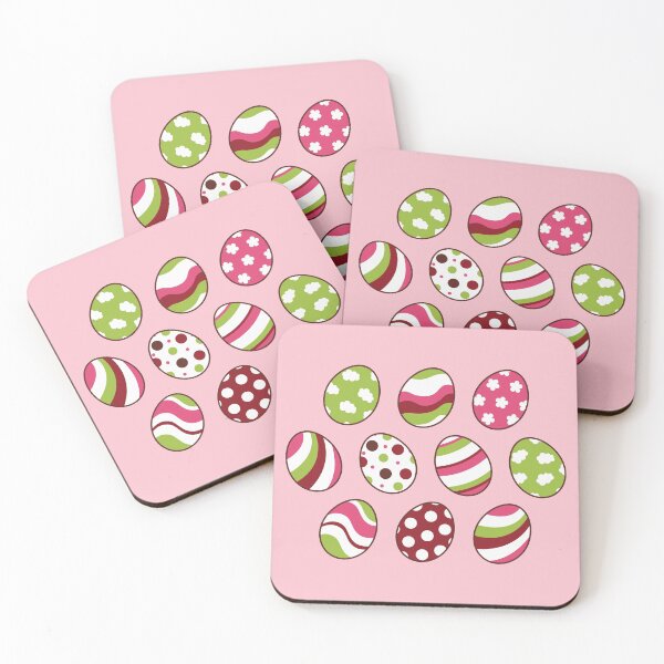 Item preview, Egg Pattern | Pink Green | Stripes Clouds Flowers Dots | Soft Pink designed and sold by Wintre2.
