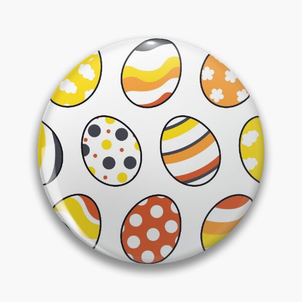 Item preview, Egg Pattern | Yellow Orange Gray | Stripes Clouds Flowers Dots | White designed and sold by Wintre2.