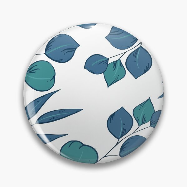 Item preview, Blue gum leaves pattern, round and pointy  designed and sold by Yellowsprint.