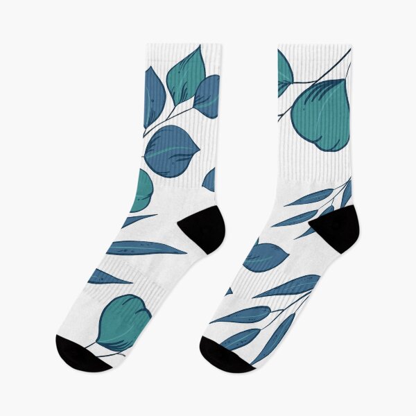 Item preview, Blue gum leaves pattern, round and pointy  designed and sold by Yellowsprint.