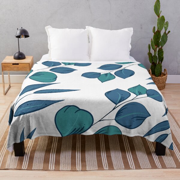 Item preview, Blue gum leaves pattern, round and pointy designed and sold by Yellowsprint.