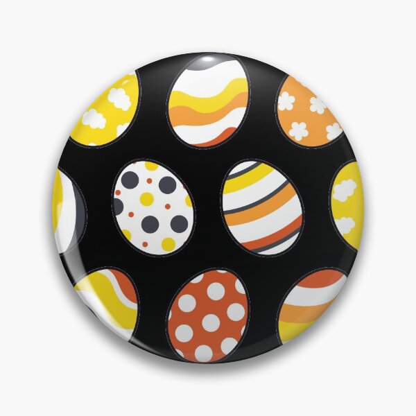 Item preview, Egg Pattern | Yellow Orange Gray | Stripes Clouds Flowers Dots | Black designed and sold by Wintre2.