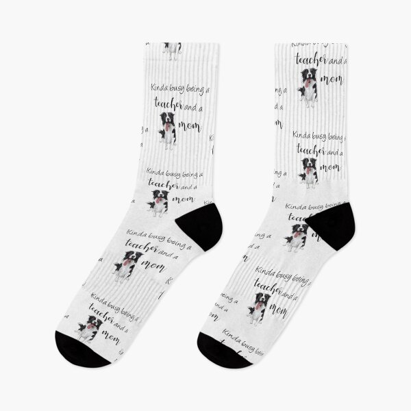 Item preview, Kinda Busy Being a Teacher and a Dog Mom | Border Collie Mom designed and sold by ElysianCreation.