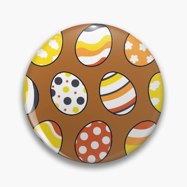 Item preview, Egg Pattern | Yellow Orange Gray | Stripes Clouds Flowers Dots | Brown designed and sold by Wintre2.