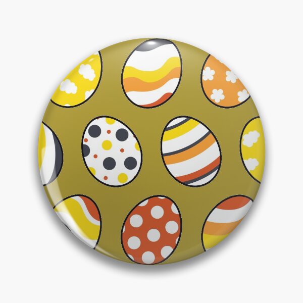 Item preview, Egg Pattern | Yellow Orange Gray | Stripes Clouds Flowers Dots | Green designed and sold by Wintre2.