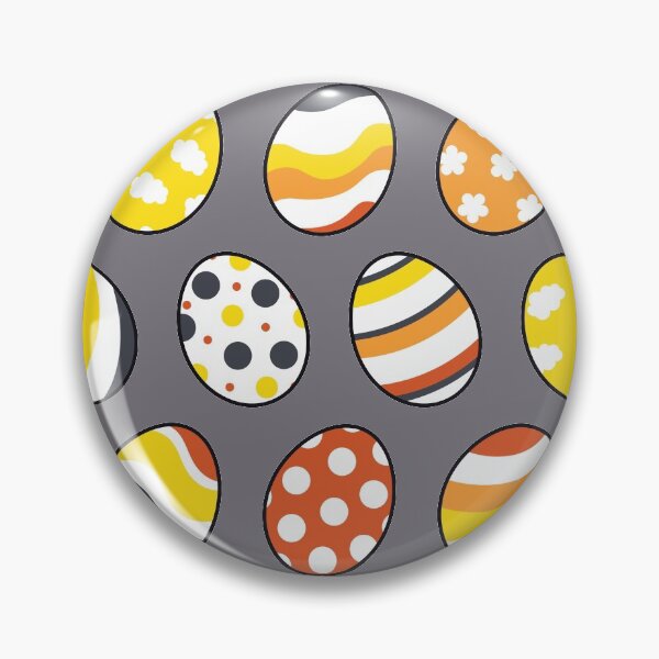 Item preview, Egg Pattern | Yellow Orange Gray | Stripes Clouds Flowers Dots designed and sold by Wintre2.