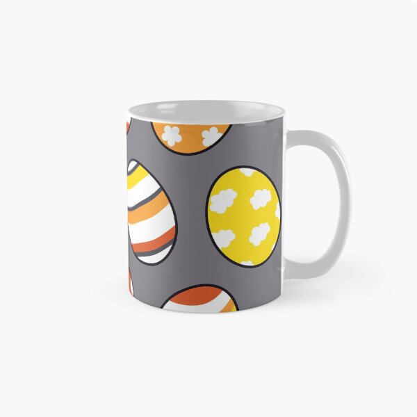 Item preview, Egg Pattern | Yellow Orange Gray | Stripes Clouds Flowers Dots designed and sold by Wintre2.