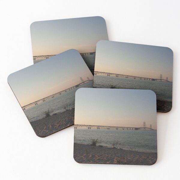 Item preview, Sunset at the Mackinac Bridge designed and sold by Hillary Sivec.